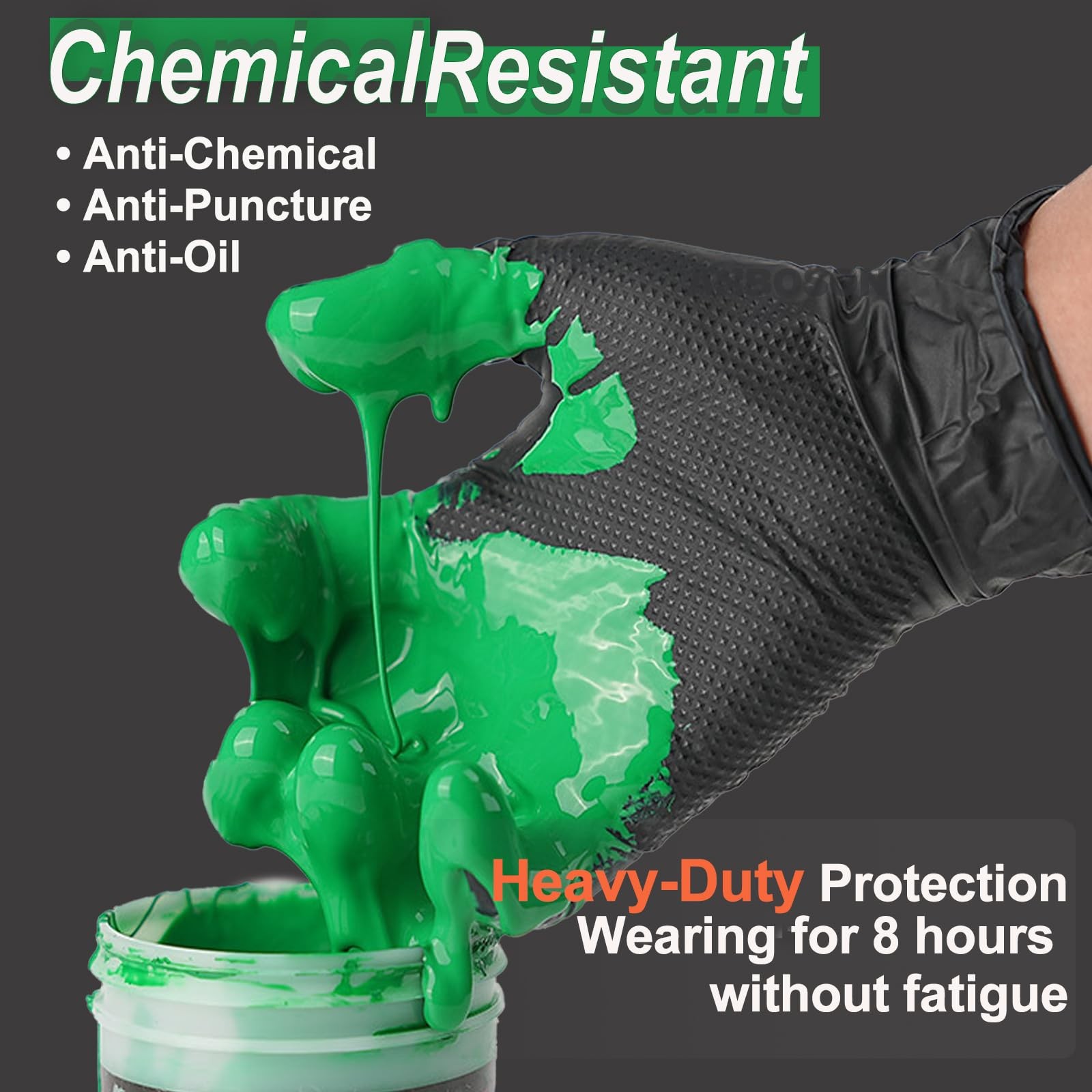 ANBOSON 10mil Nitrile-Gloves Disposable-Black Chemical-Resistant Rubber – Mechan