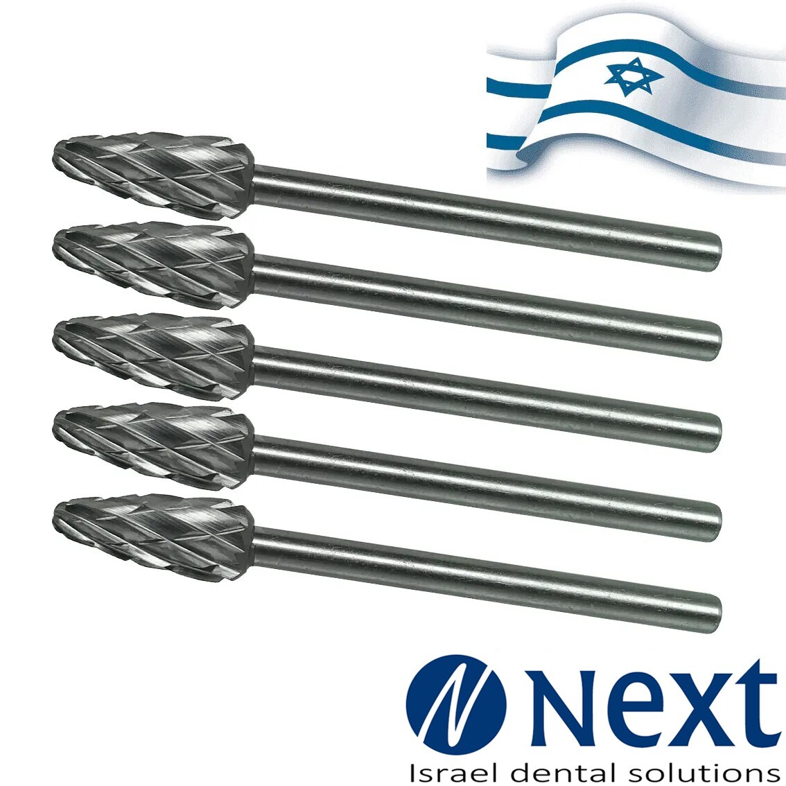 Lot X5 carbide cutter bur industrial 3 mm shank 1/8 inch metal wood dremel