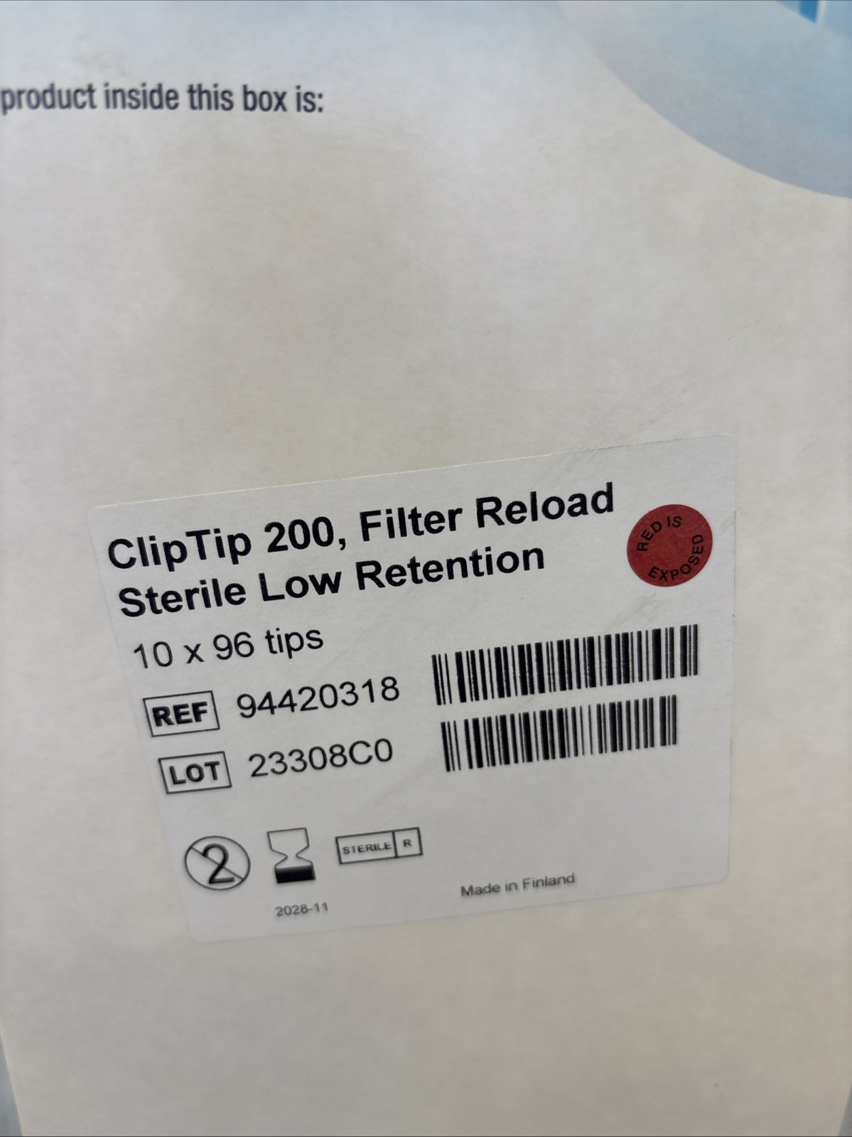 (864/Pk) THERMO ClipTip 200uL Low Retention Filter Pipet Tips 9×96/Rk 94420318