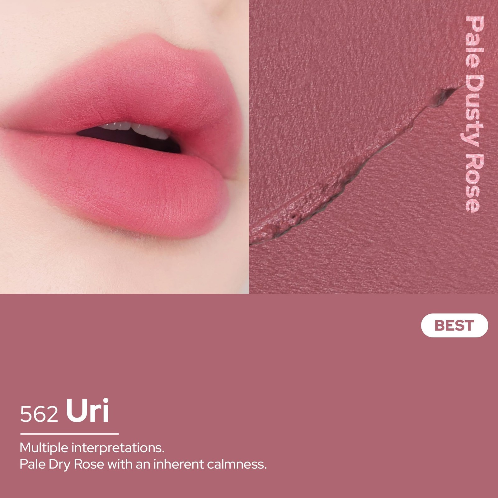 Oddtype Unseen Blur Soft-Matte Lip Tint Long-Lasting Stain Blendable 562 Uri