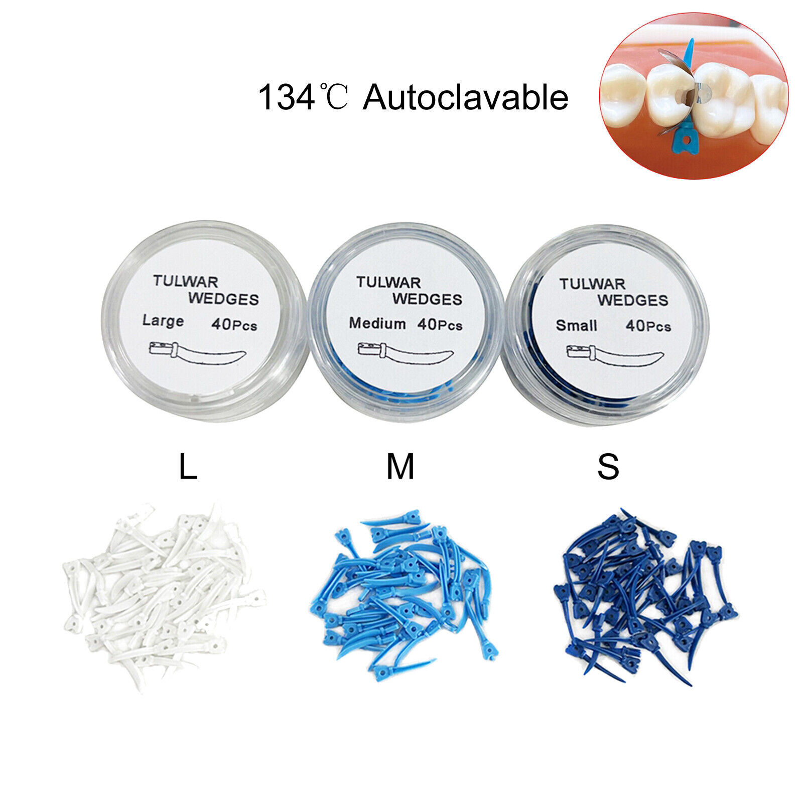 Dental Tulwar Wedges Sectional Matrix Matrices Plastic Diastema Wedge Refills