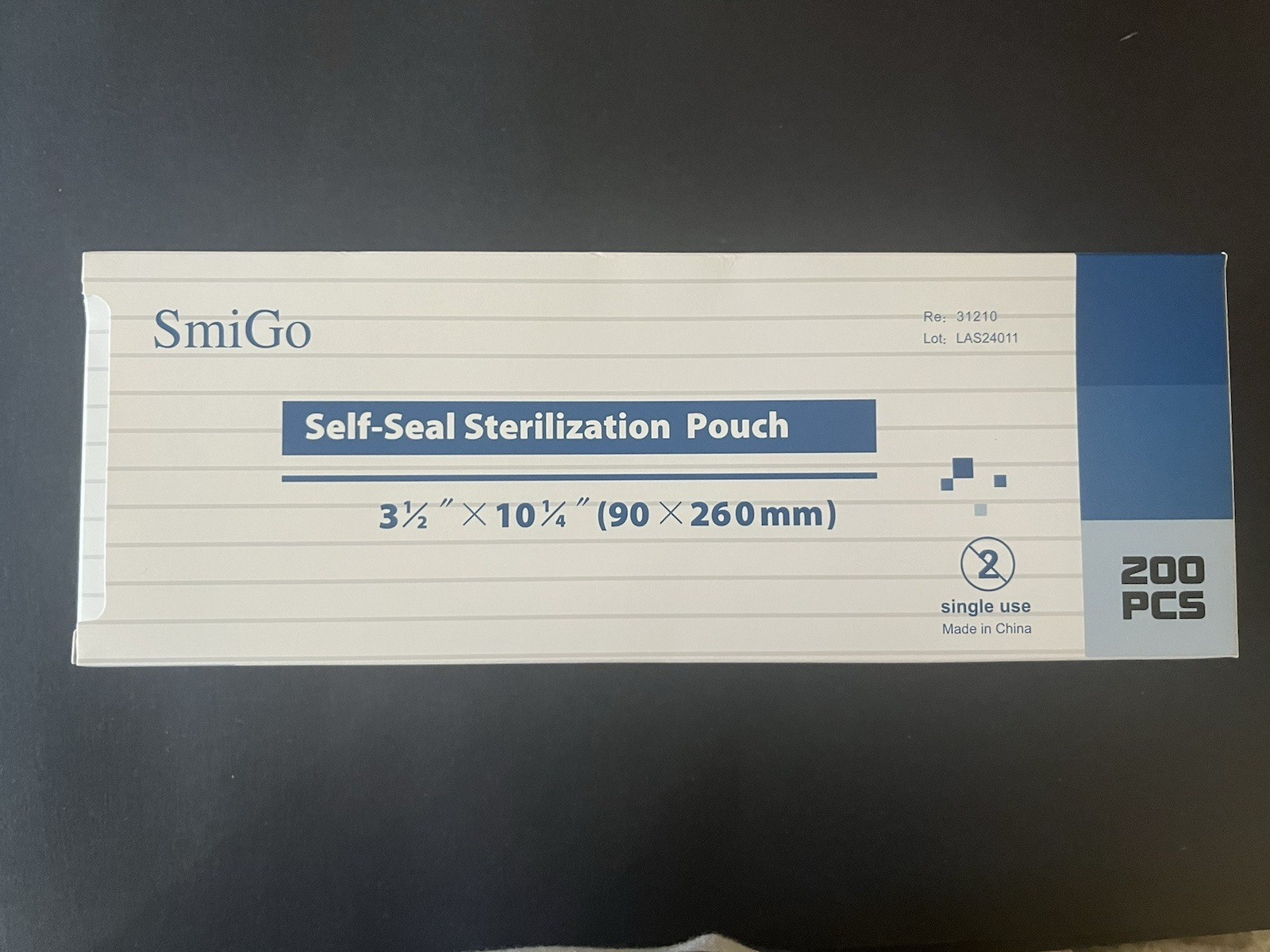 2 Boxes 400 Pcs 3.5″ x 10.25″ Dental Self Sealing Sterilize Pouches