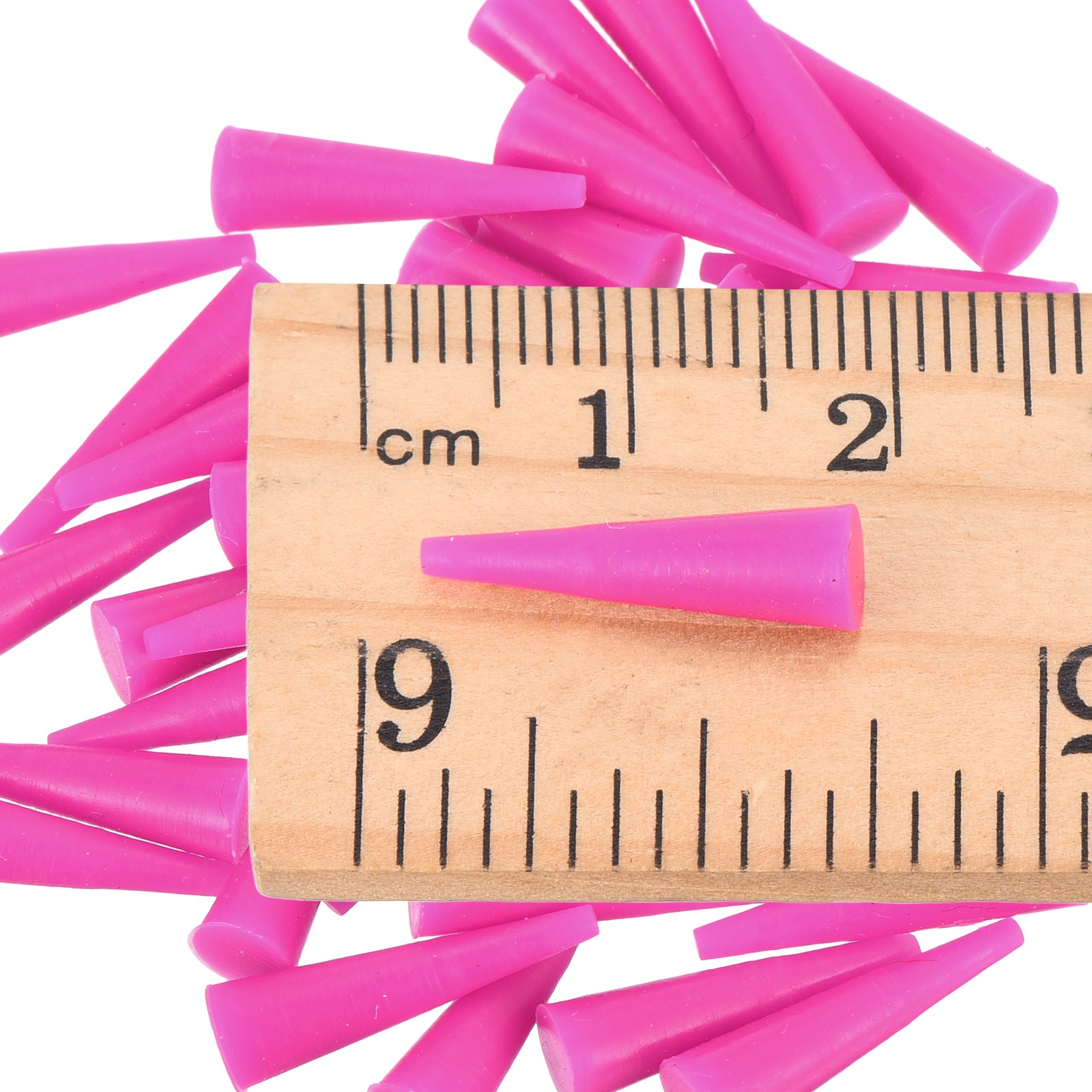 25Pcs Silicone Rubber Plugs, 1/16″ x 3/16″ (1.6mm x 4.7mm)Tapered Stoppers Pink