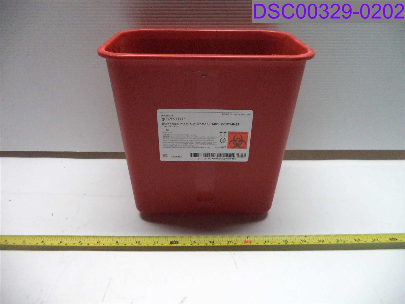 Damaged-NO LIDS Qty = 5: McKesson Prevent Sharps Container 2 Gal Red P/N 047