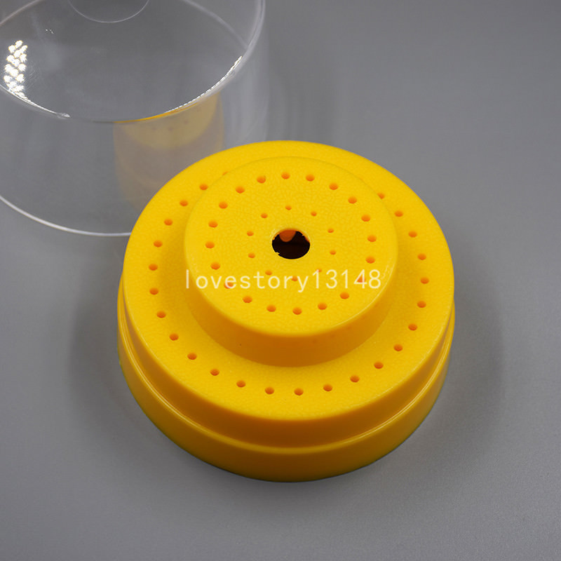 Dental Plastic Burs Holder Block Drills Case 60 Holes Slots For RA HP FG Burr