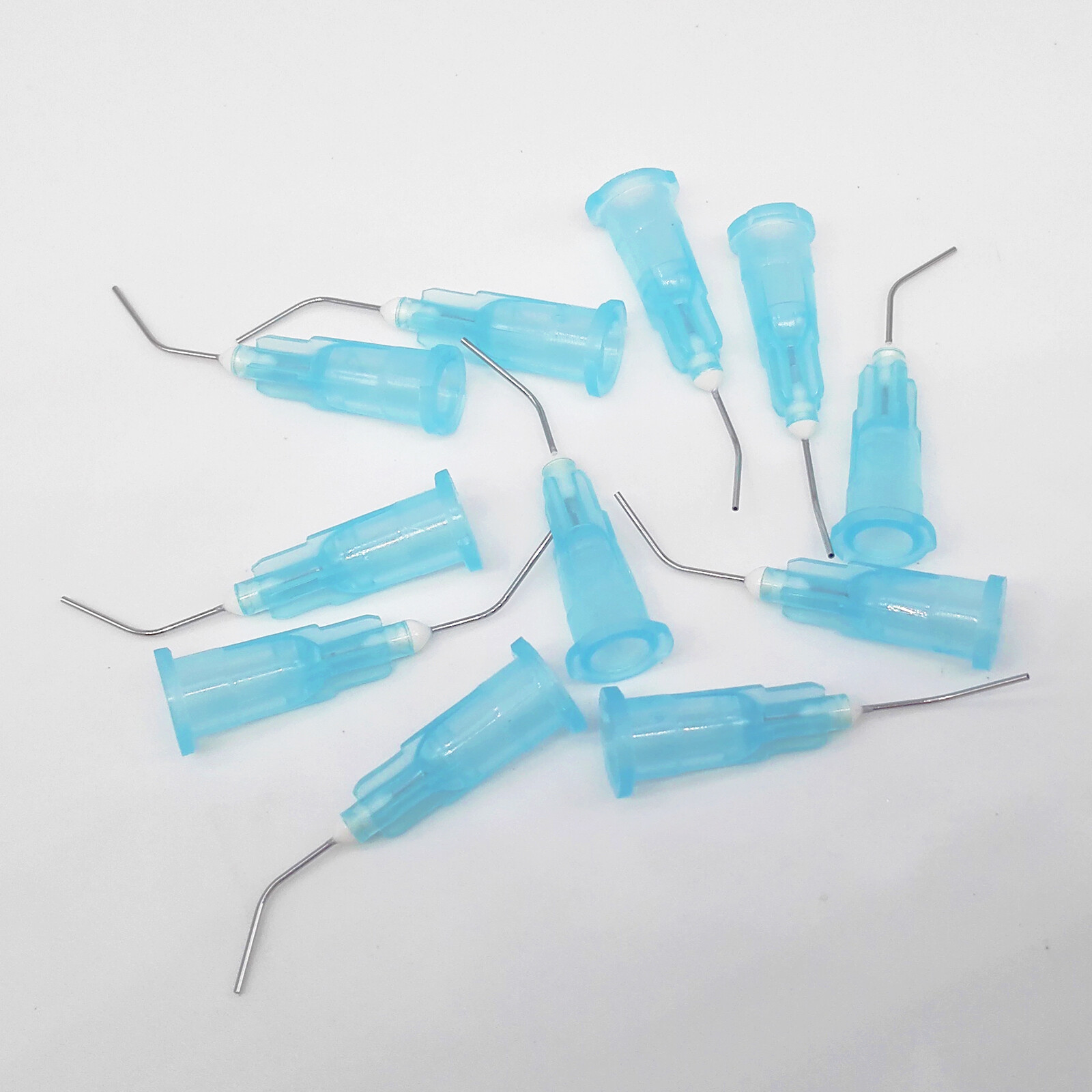 100pcs Irrigation Bent Needle Tips Dental Flow Etch Composite Resin Acid Syringe