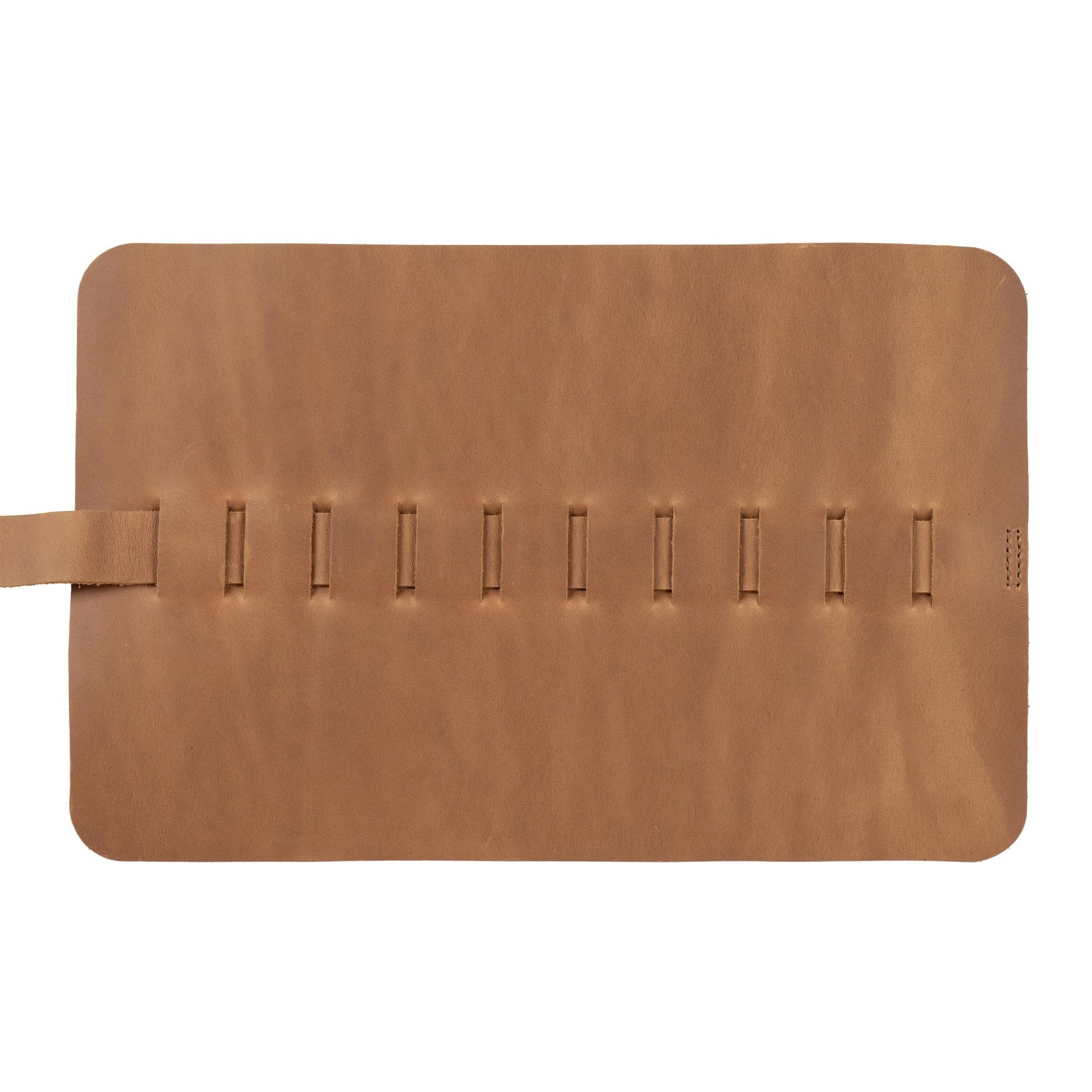 Londo Genuine Leather Retro Pen And Pencil Case – Metal Snap Fastener Pencil