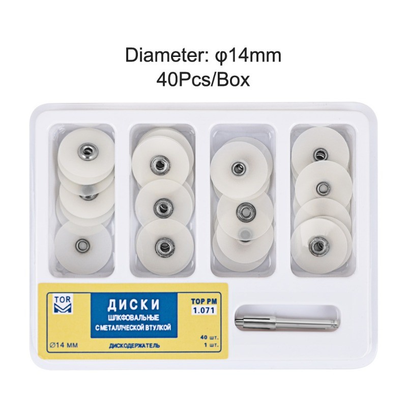 40pcs Dental Composite Polishing Kit 12mm/14mm Finishing Discs, Strips & Mandrel