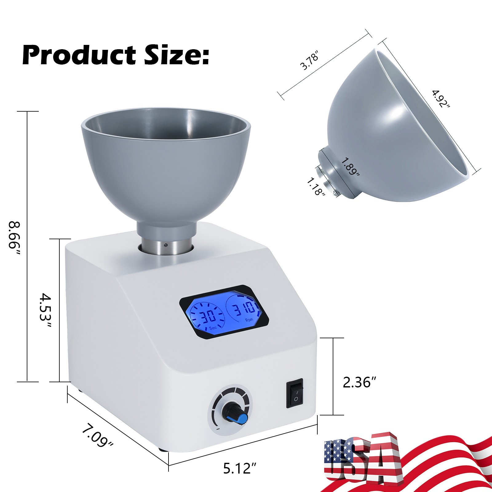 DENTAL LAB IMPRESSION MATERIAL ALGINATE MIXER 110V USA SHIPPING