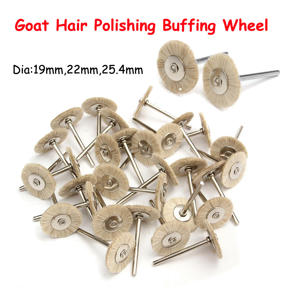 10pcs Dental Fine Wool Polishing Brush Buffing Wheel 2.35 Shank for Rotary-Tool