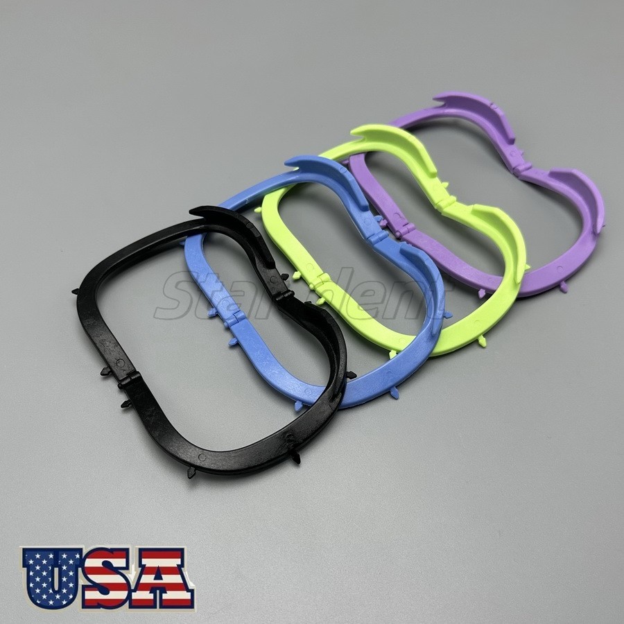 10*Dental Rubber Dam Frame Foldable Autoclavable Plastic Spreading Rubber Dam