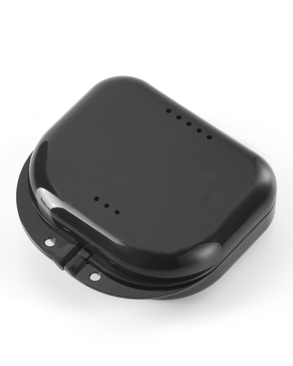 Retainer Case with Vent Holes, Mouth Guard Case Dental Storage Container, Black