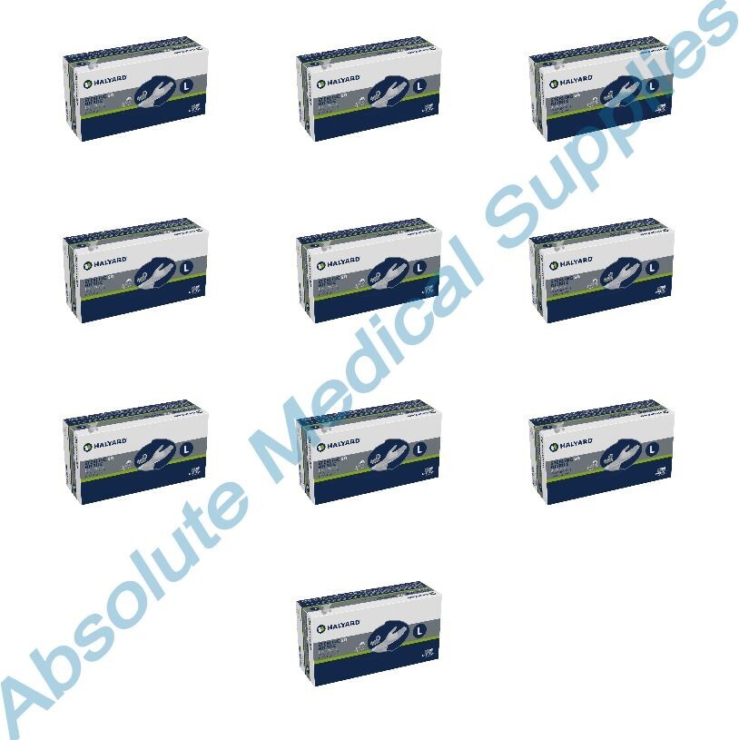 *2,500-Gloves* Halyard Sterling SG Sensi-Guard PF Nitrile Medical Large 41660
