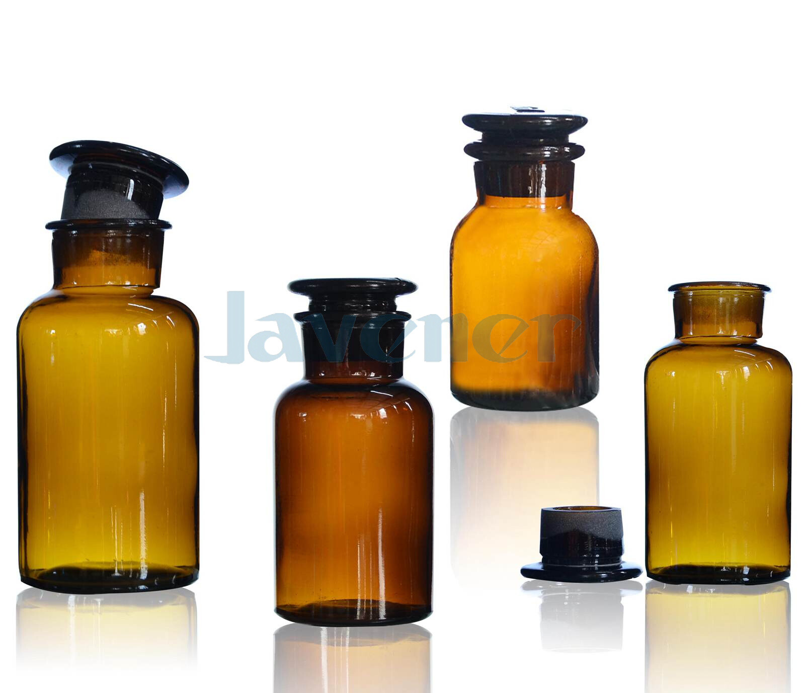 60ml 125ml 250ml 500ml 1000ml Brown Glass Jar Wide Mouth Reagent Bottle Chemical