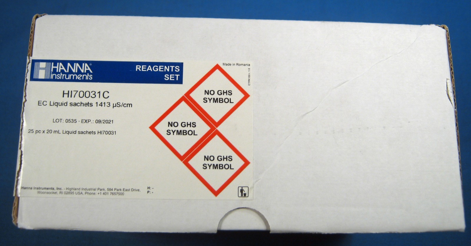 HANNA INSTRUMENTS EC LIQUID SACHETS 1413uS/cm X21 NEW OLD STOCK FREE SHIPPING