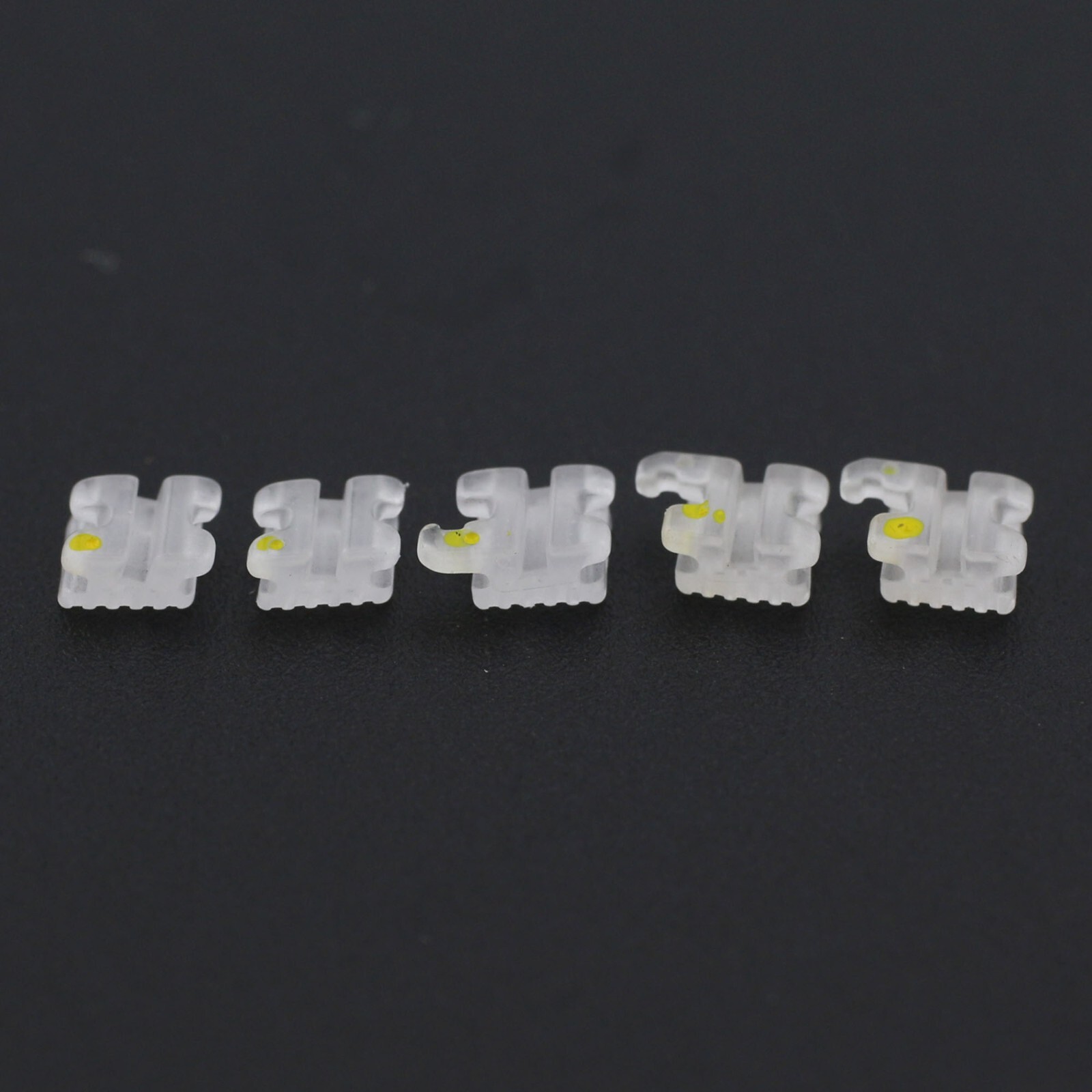 Dental Orthodontic Ceramic Brackets Braces Sapphire Roth MBT 022 345 Hooks 5-5