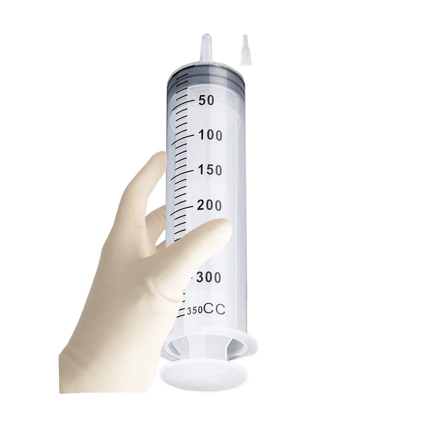 350ml Syringe with Adapter, Plastic Large Syringe without Needle for Scientific