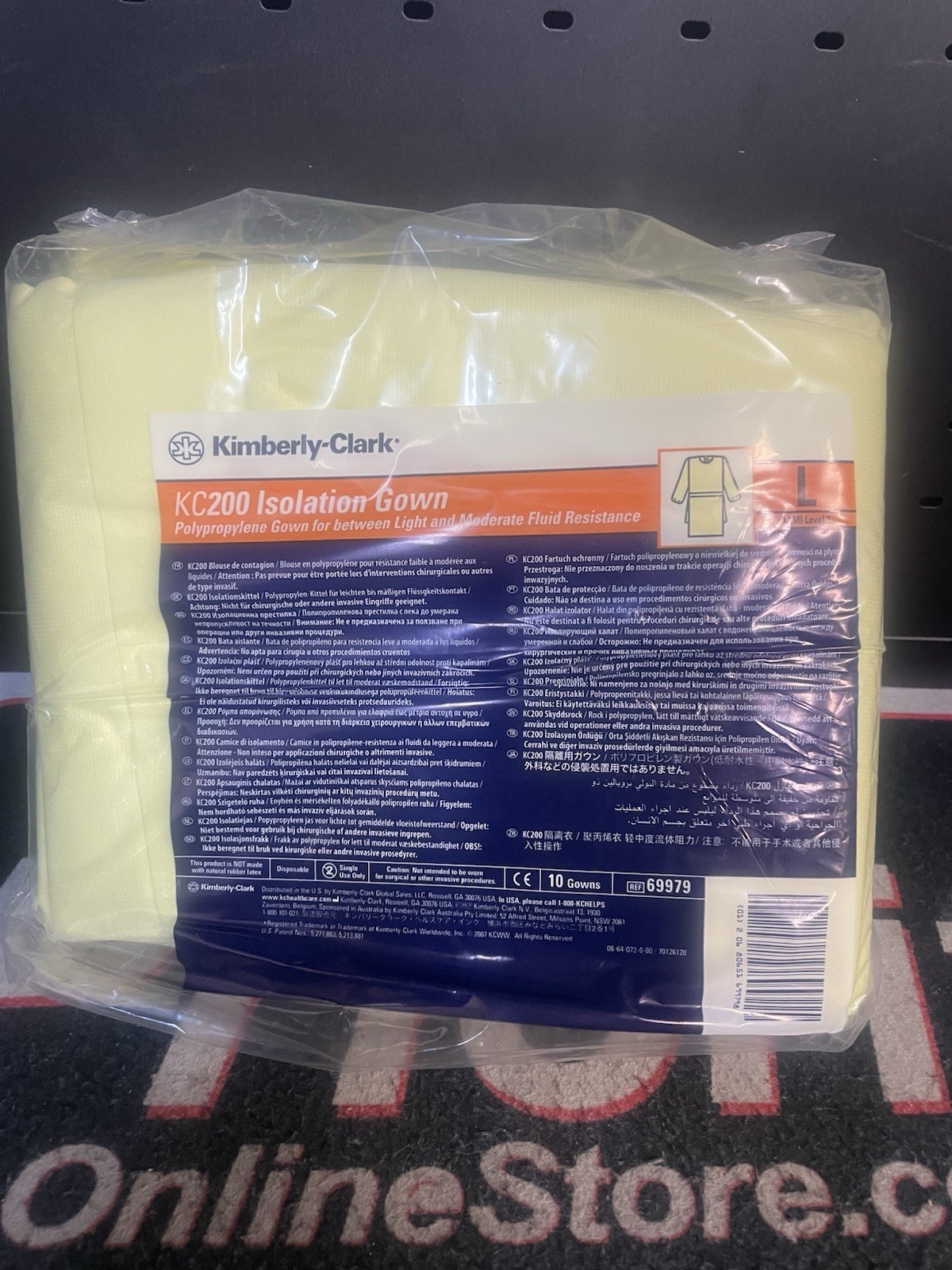 Kimberly Clark KC200 Isolation Gown 69979 Yellow Qty 100/ Per Box