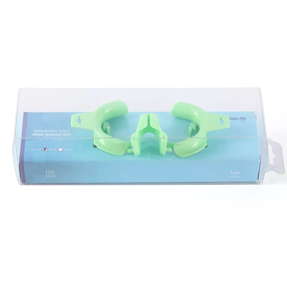 1Set Dental Ortho Nola Cheek Retractor Dry Field System Mouth Opener Large Green