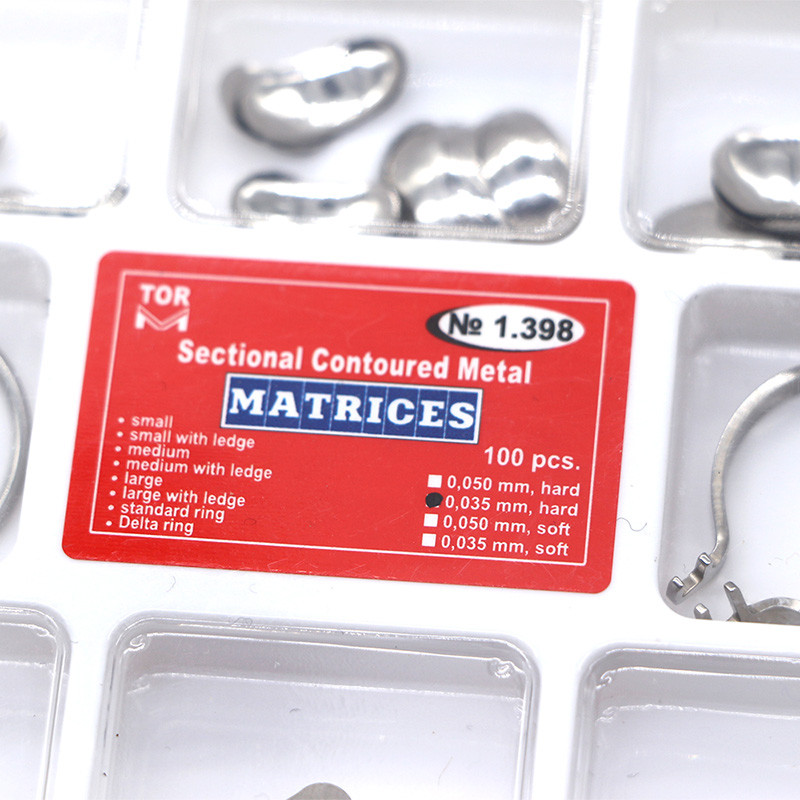 5×Dental TOR VM Orthodontic Sectional Contoured Matrices 35 μm Hard 2 Ring