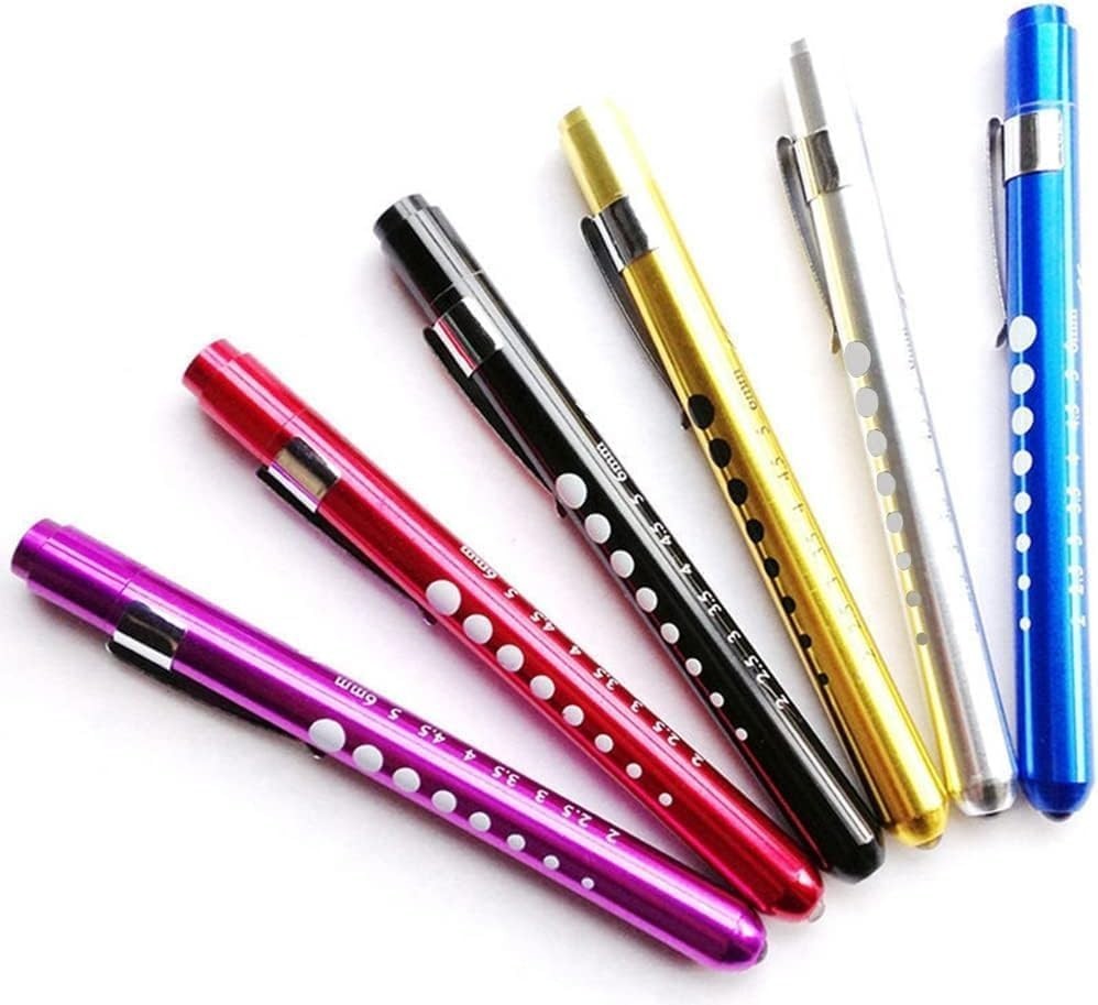 Professional Green LED Penlight with Pupil Gauge for Nurses & Doctors – Compact