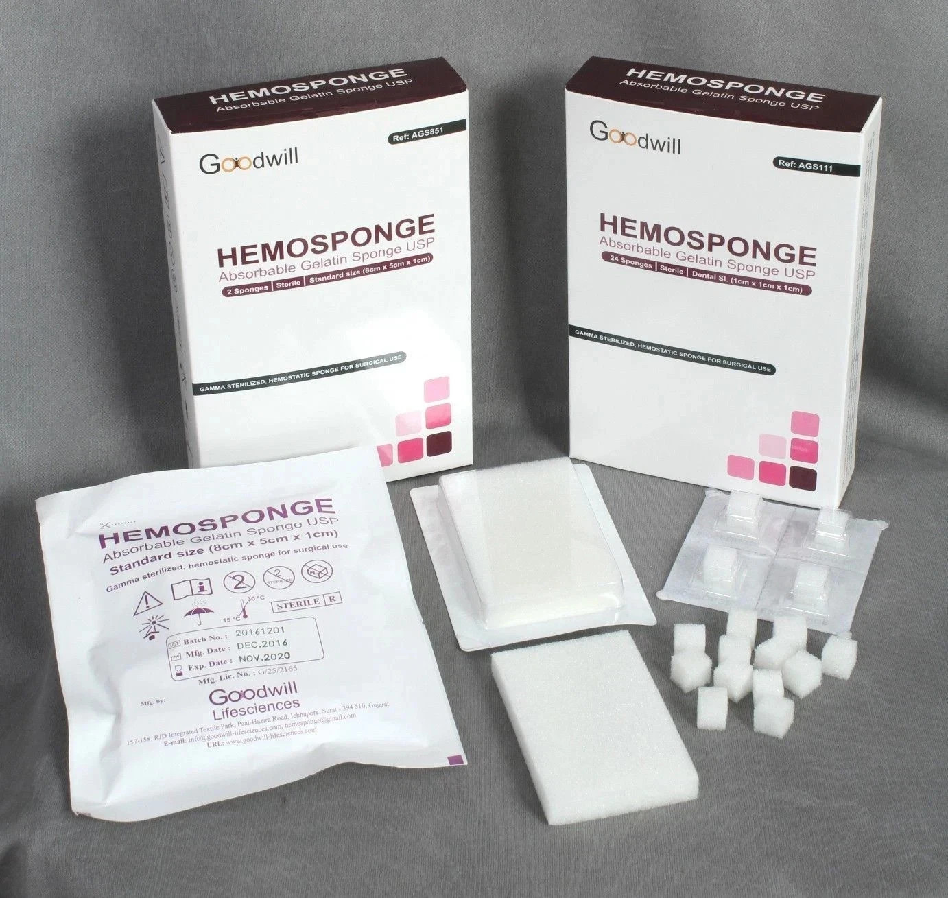 DENTAL HEMOSPONGE ABSORBABLE GELATIN SPONGE USP #STERILE #32 SPONGE free ship