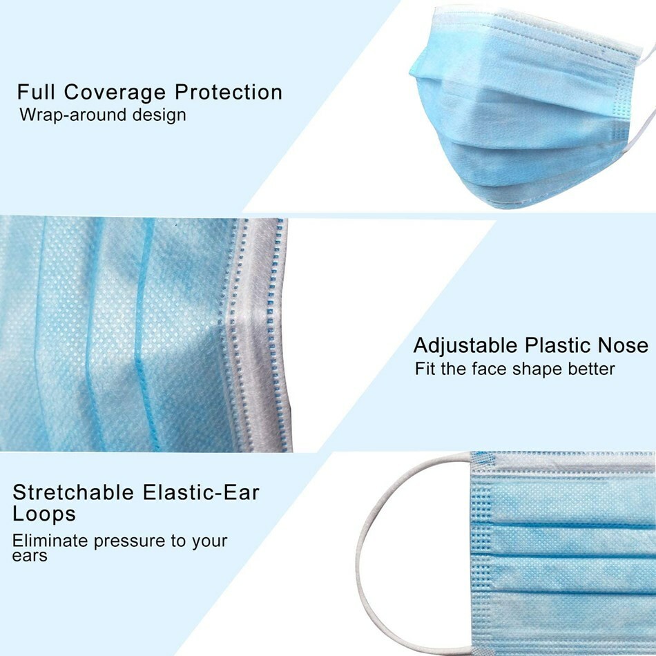 50 Pcs Kids Unisex Face Mask Mouth & Nose Protector USA Seller