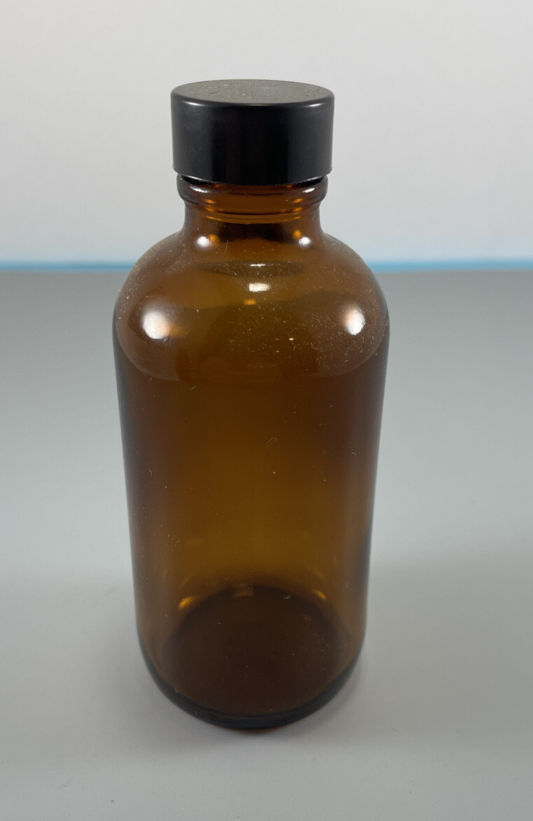 QORPAK 4oz Lab Amber Brown Glass Bottle 120mL Wide Mouth (NEW)