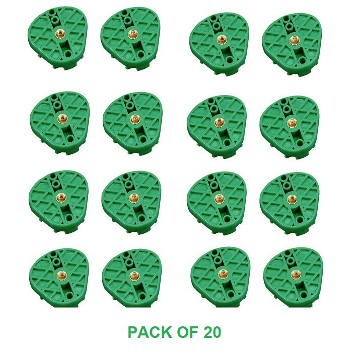 Dental Plastic Disposable Oblong Articulating Mounting Plates Green – Bag of 20