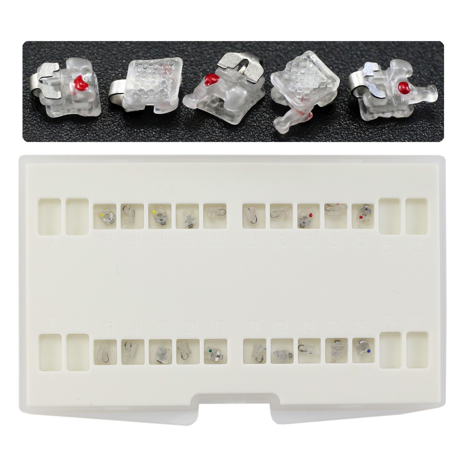 Clever C Orthodontic Ceramic Brackets Dental Self Ligating Roth 022 345 AO GAC