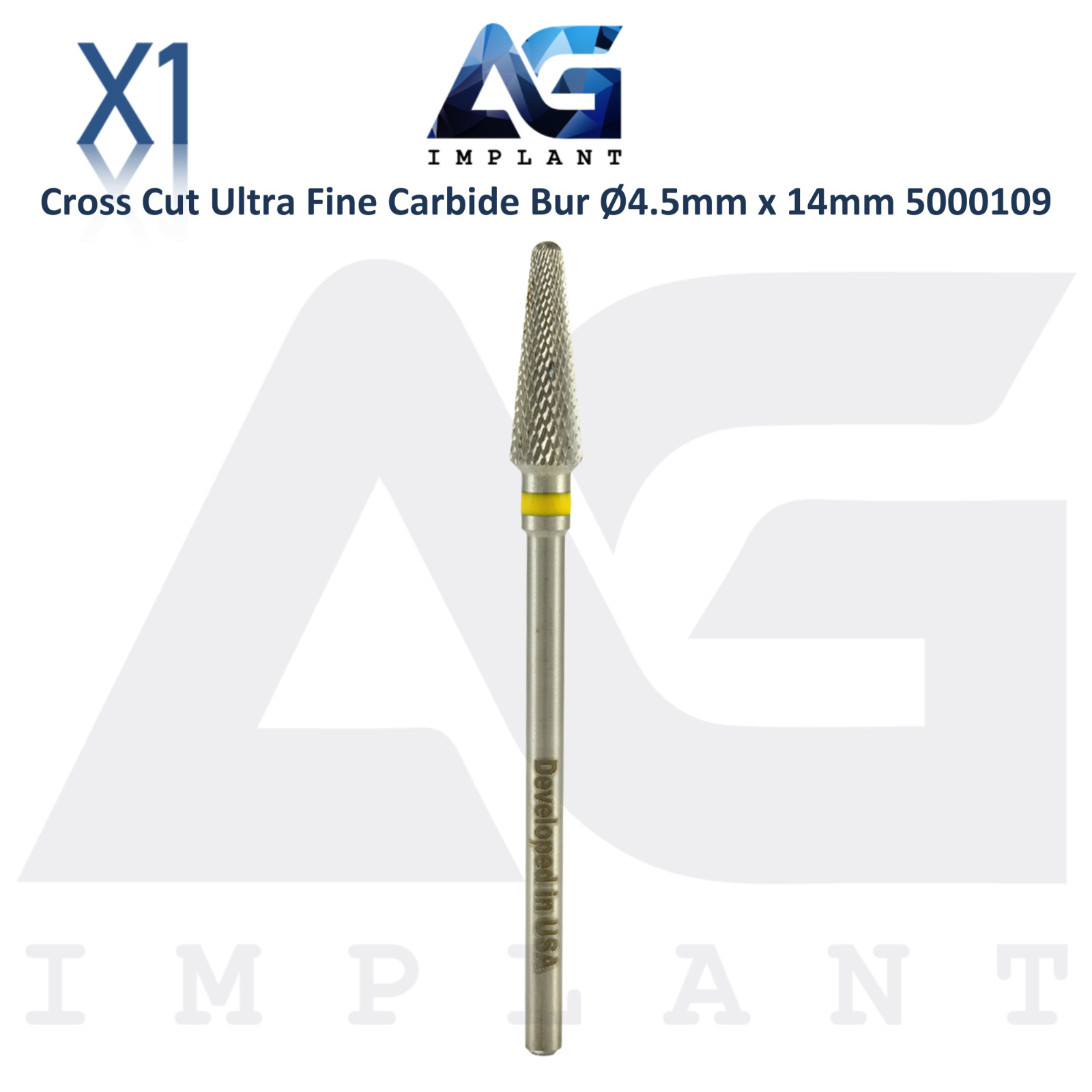 Dental Wilson Cross Cut Ultra Fine Bur Ø4.5mm x 14mm Tungsten Carbide 5000109