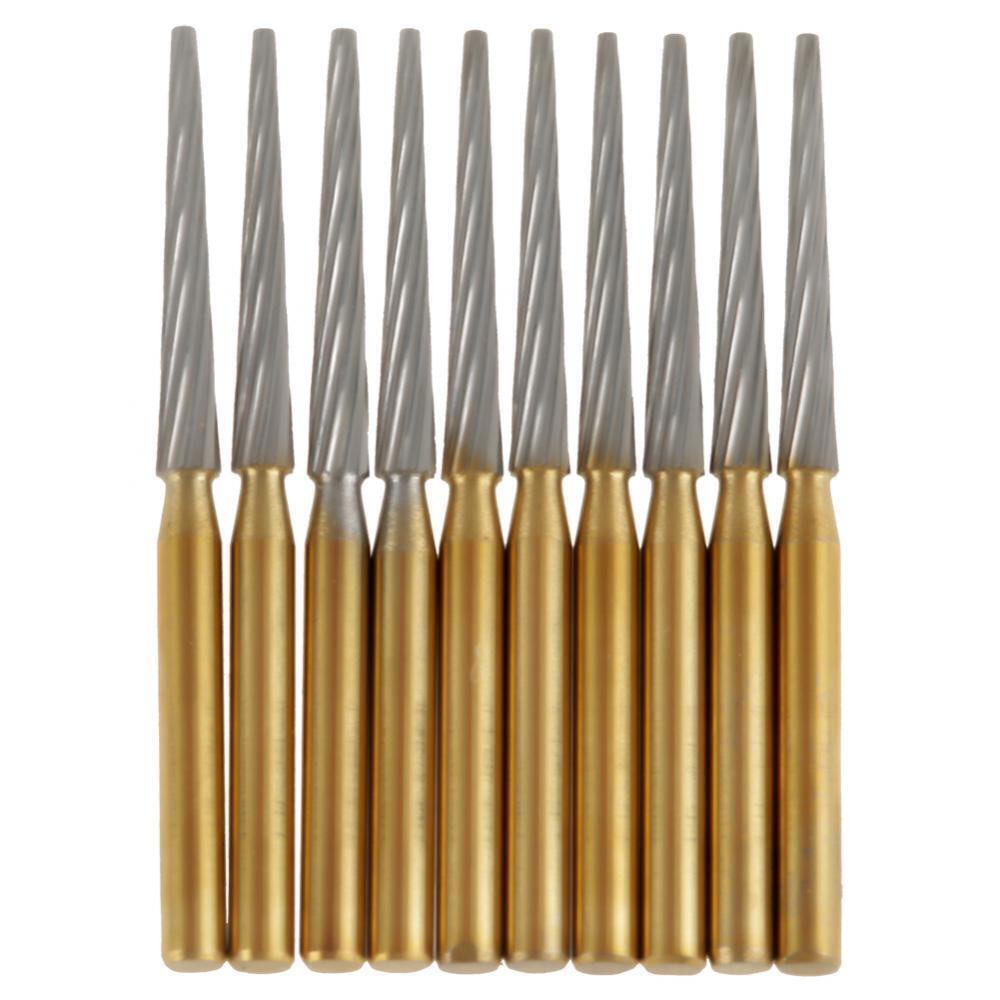 10Pcs/Box Dental Orthodontic Carbide Burs Debonding Finishing Tapper FG 8104