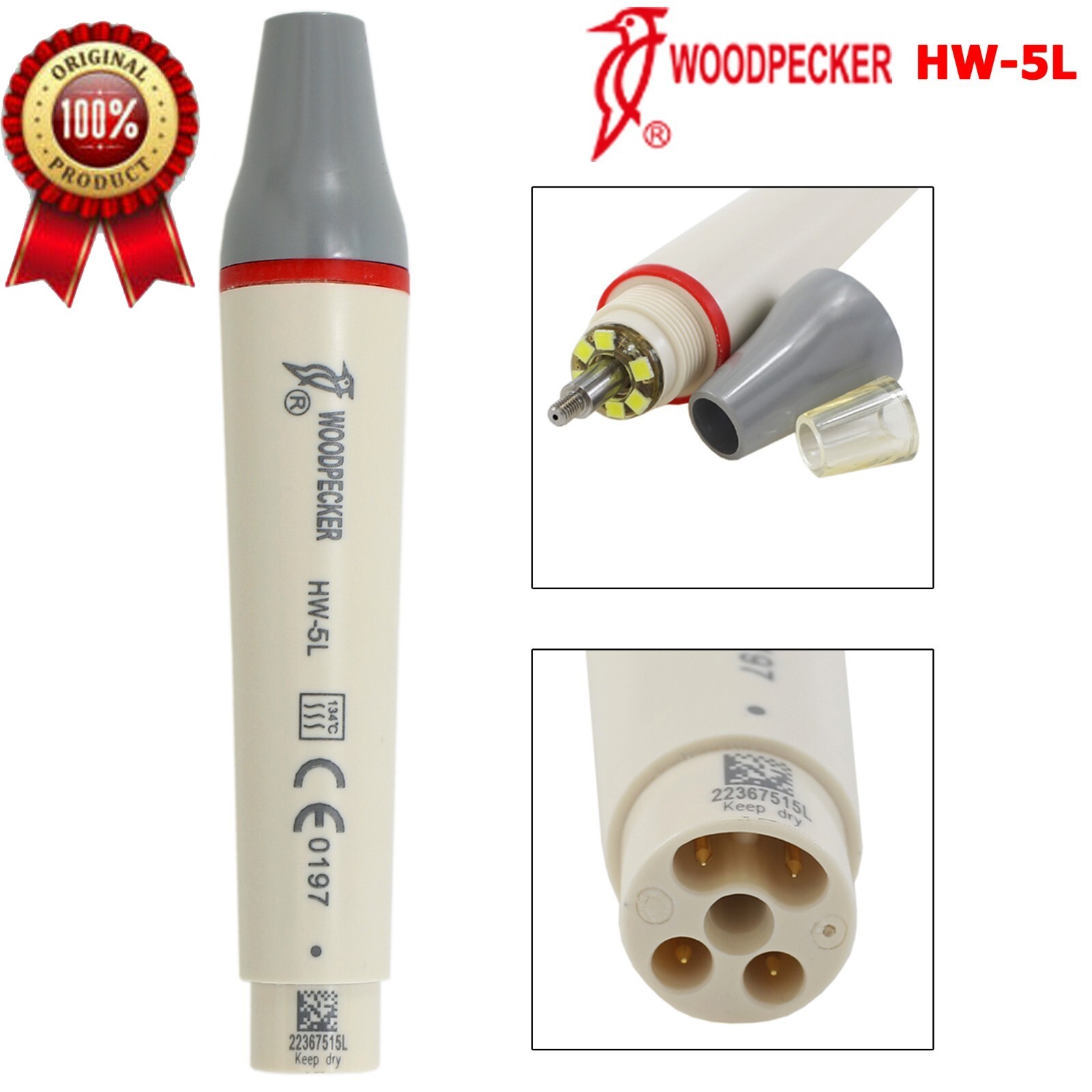 Woodpecker DTE HW-5L HD-7L Dental Ultrasonic Scaler Piezo Handpiece Tips G1 GD1