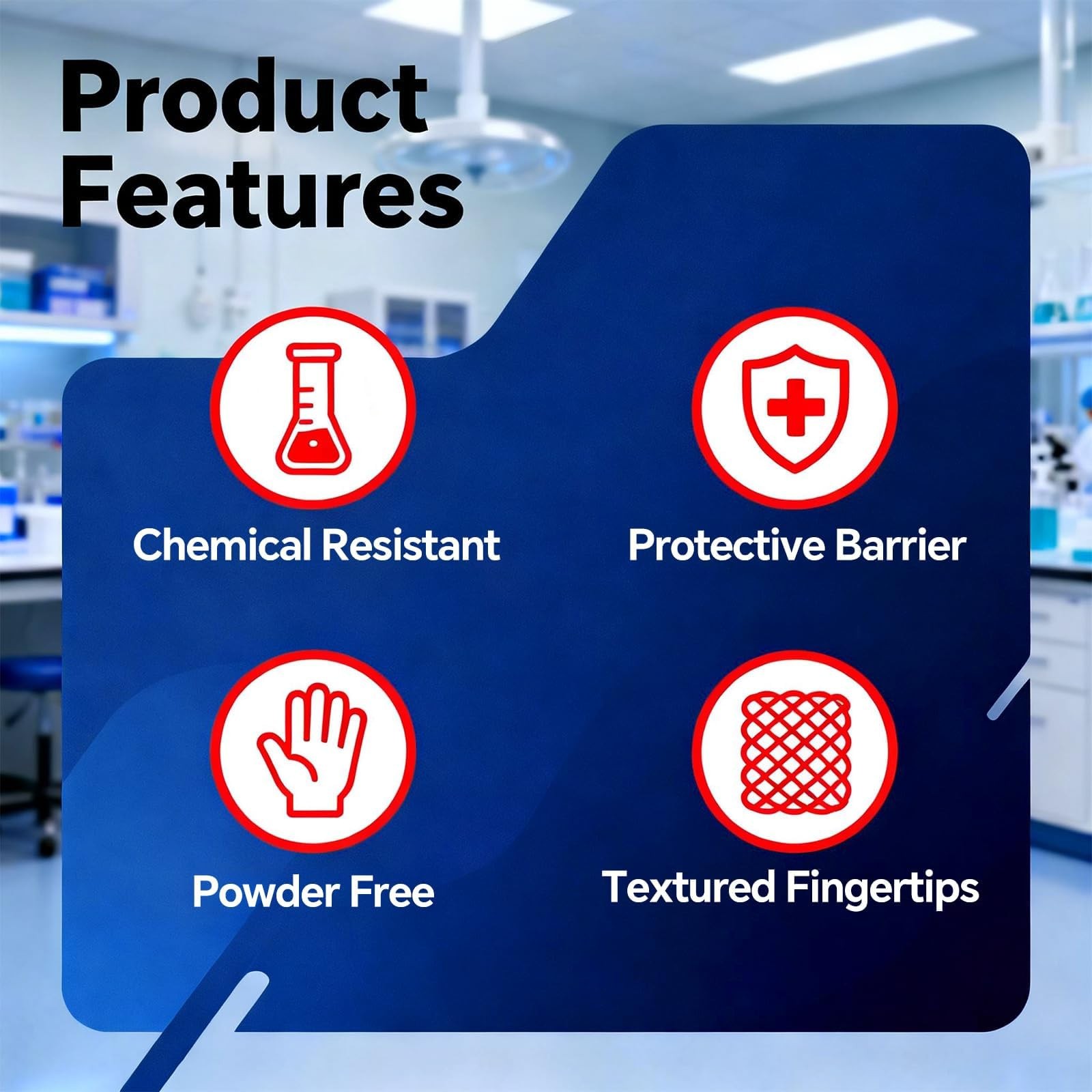 GTT Purple Nitrile Exam Gloves 6 Mil, Powder-Free Disposable Gloves for Medic…