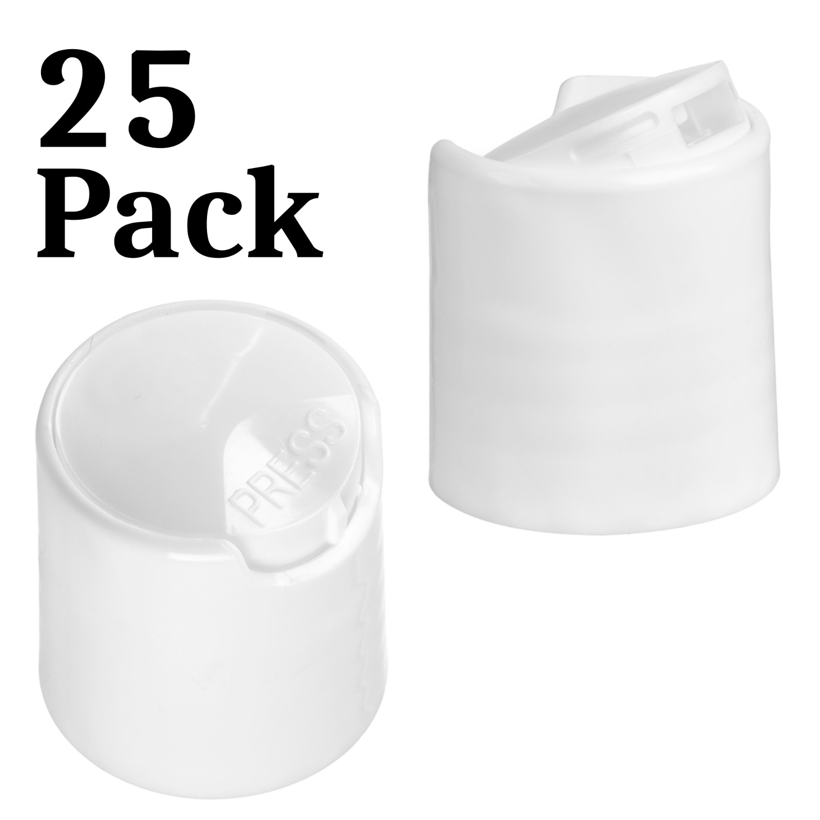 20/410 Caps White Disc Top Caps | Pack of 25 | US Supply, Fast Shipping | 20-410