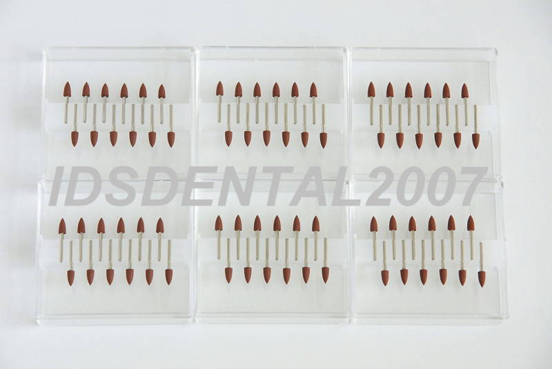 72PCS Dental Silicone Point Polisher FG Brown PrePolish NEW
