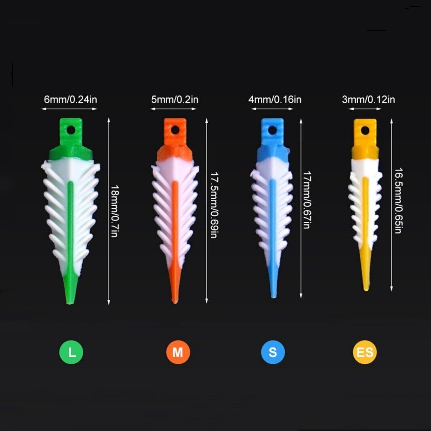 Dental Plastic Wave Shape Tooth Gap Composite Disposable Interdental Wedge Mixed