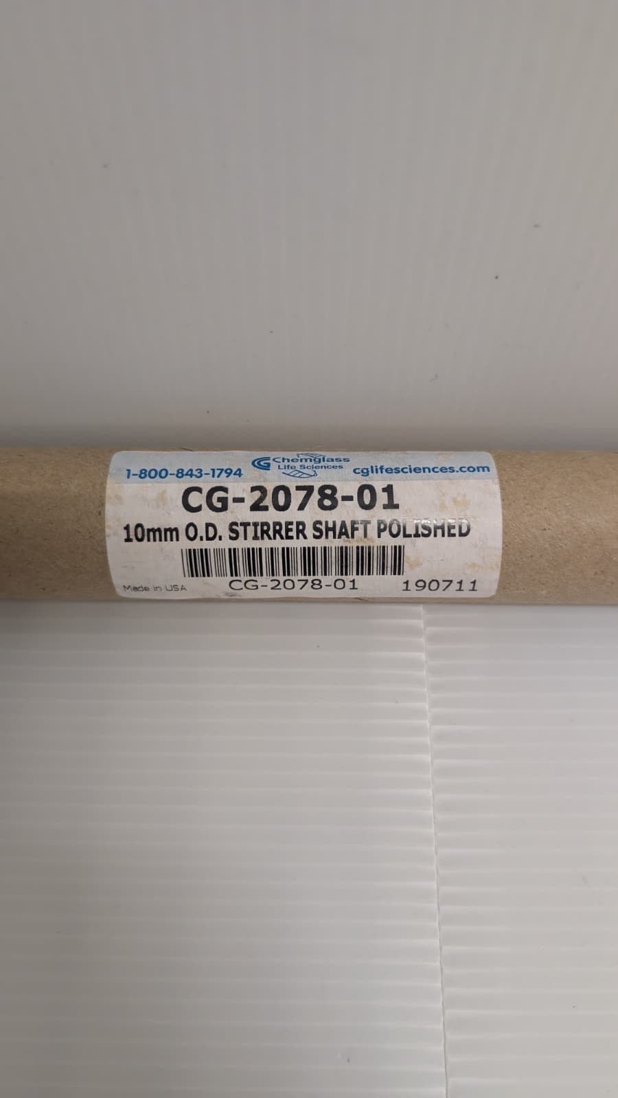 Chemglass CG-2078-01 STIRRER SHAFTS, POLISHED, 10MM, CHEM-STIR RETAIL $110.95