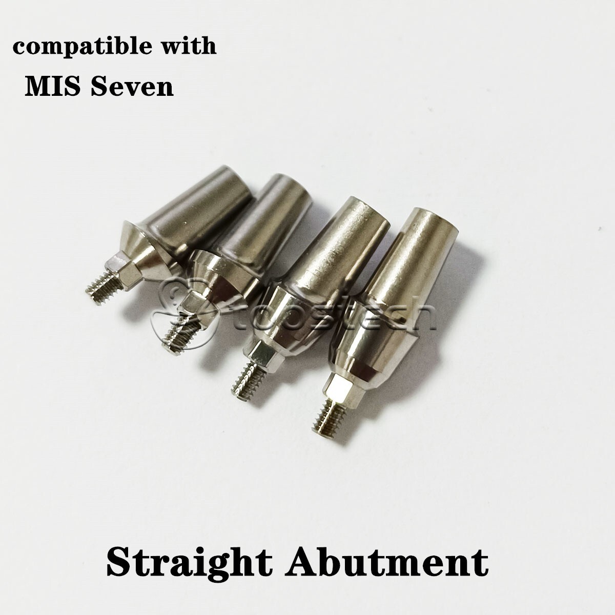 5 pcs Titanium straight abutment compatible with MIS Seven MD/MW