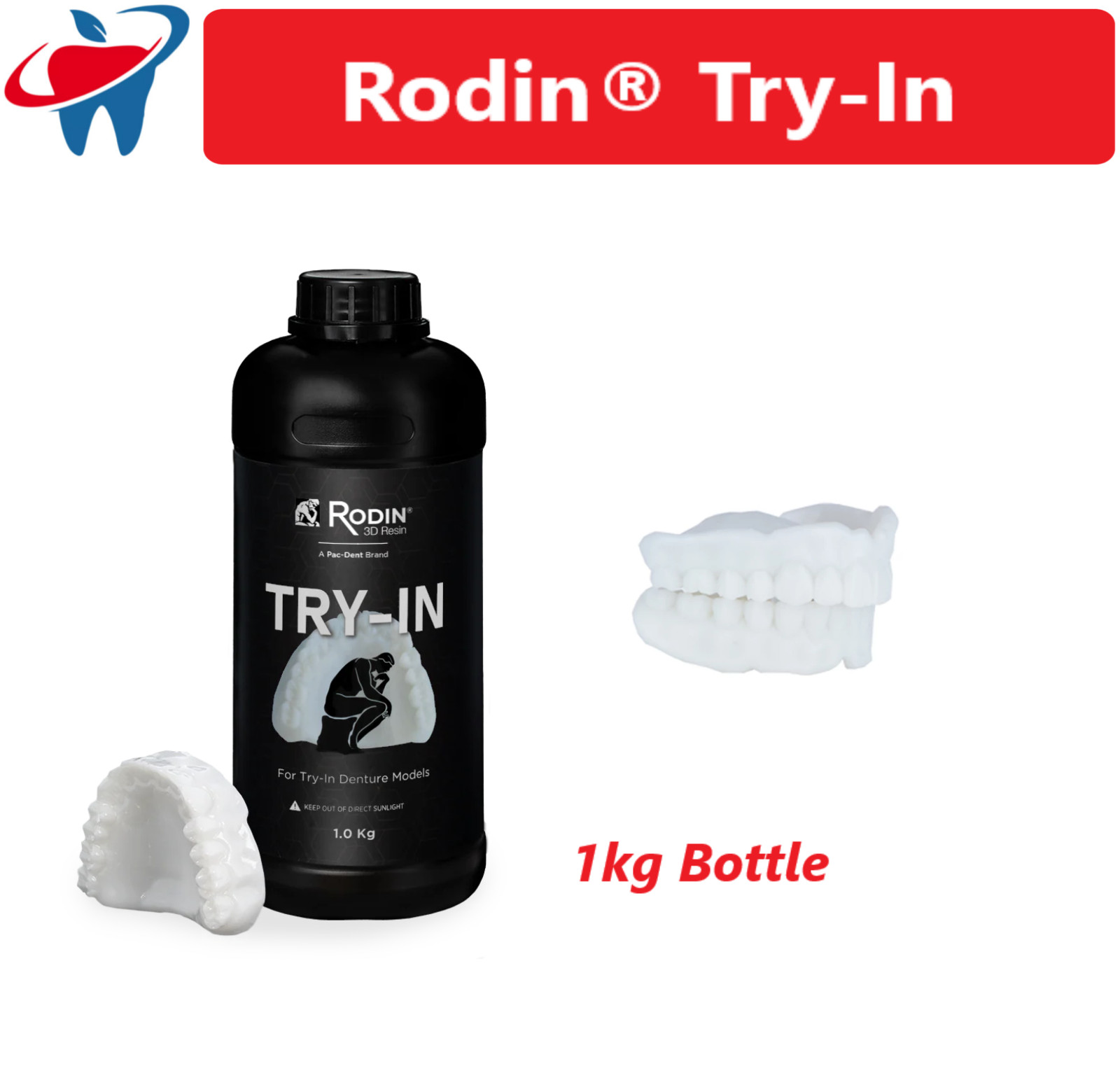 Dental Rodin® Try-In 3D Resin Printing Materials Diagnostic models, denture, 1kg