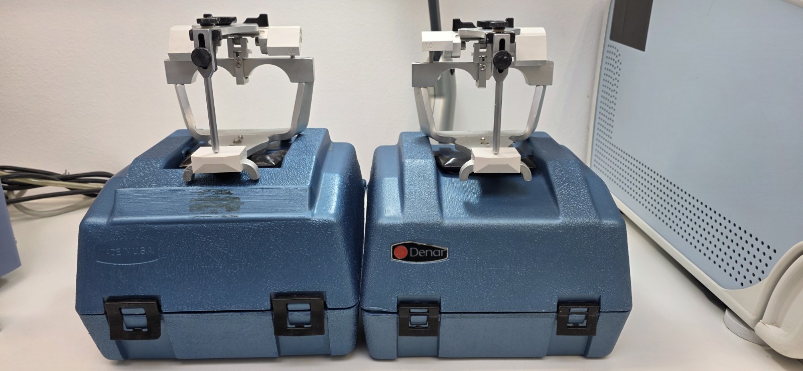 2 Denar Dental Articulator System w/ Case Semi Adjustable Lab Equipment Made in