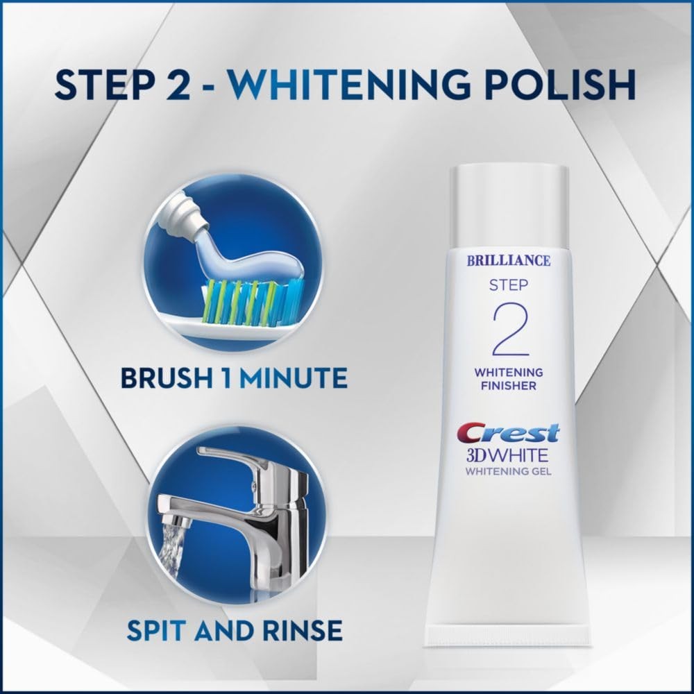 Crest 3D White Brilliance 2 Step Kit, 6.3 Ounce (Pack of 1), Daily