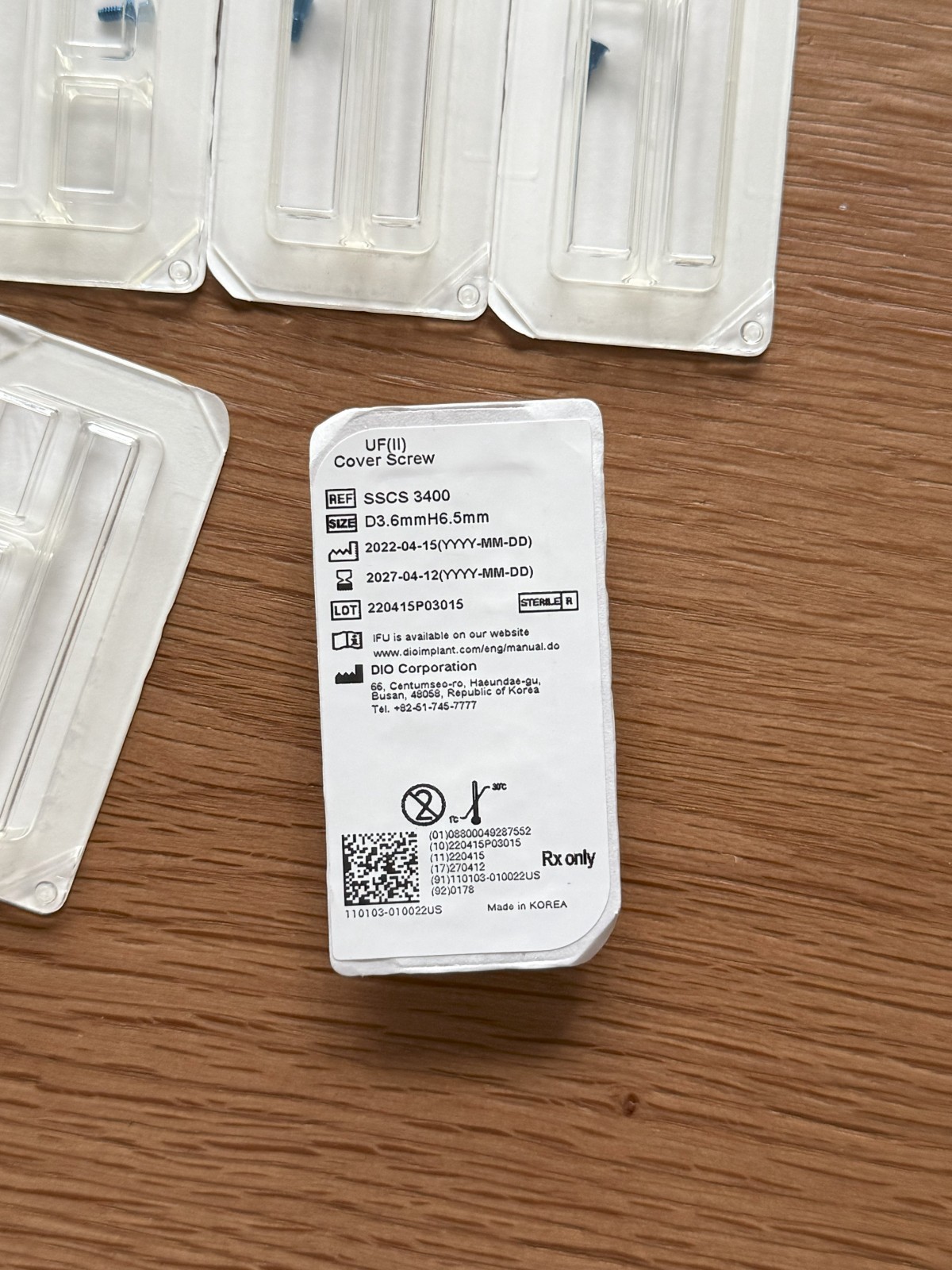 SIX DIO NAVI Implant System Surgical Kit, UV ACTIVATOR and MORE