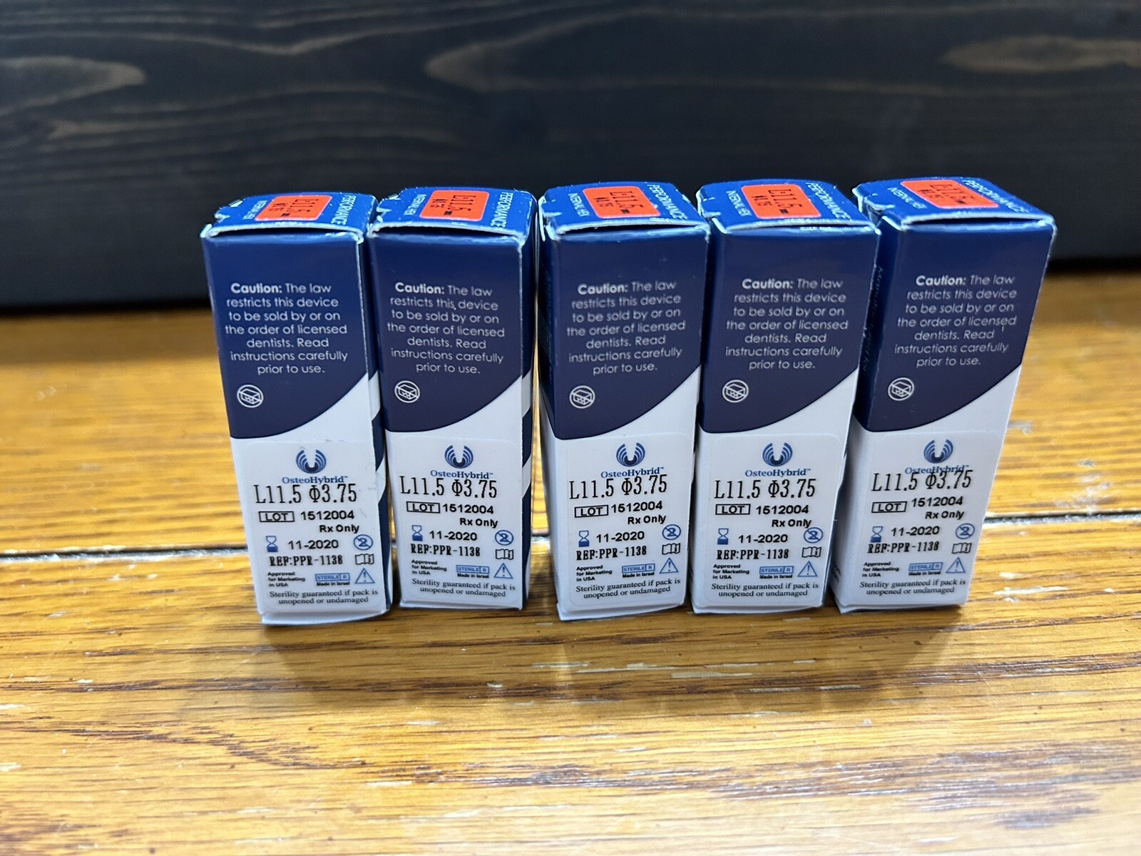 OsteoReady Internal Implants–3.75 X 11.5 mm, QTY 5, past expiration date