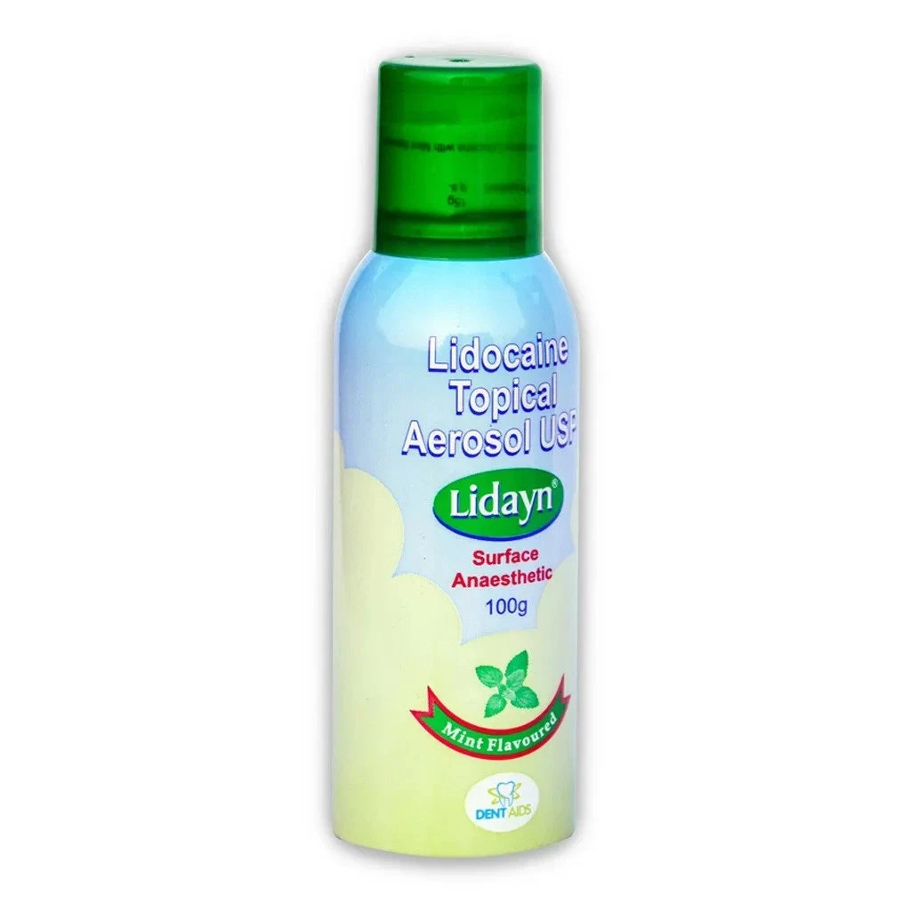 1 X Dentaids Lidayn Spray Mint flavored topical aer osol ansth-etic spray