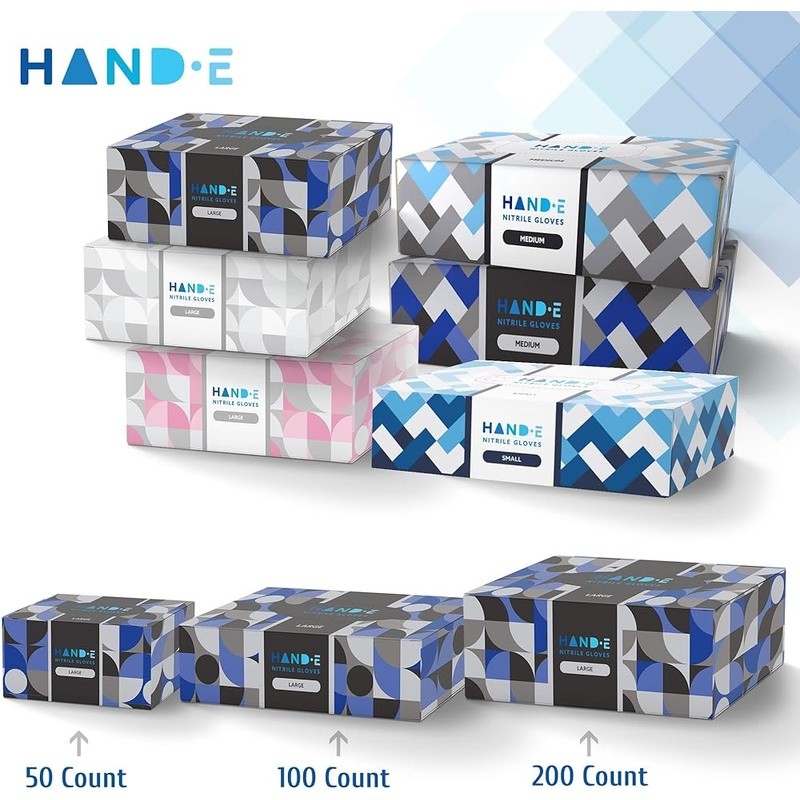 Durable Nitrile Gloves Disposable Textured Grip Non-Latex Powder Free Cleaning