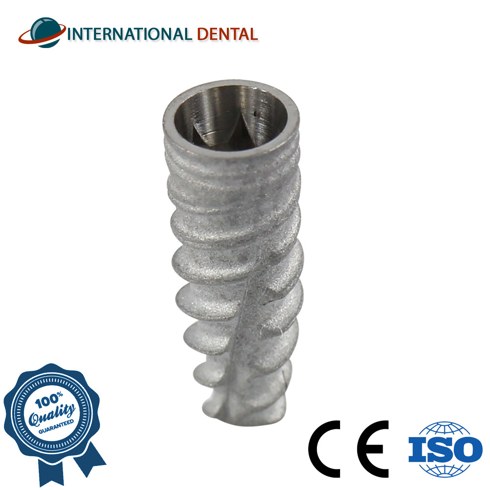 SLA Surface Titanium Conical Spiral Dental Fixture Narrow Platform 2.25mm