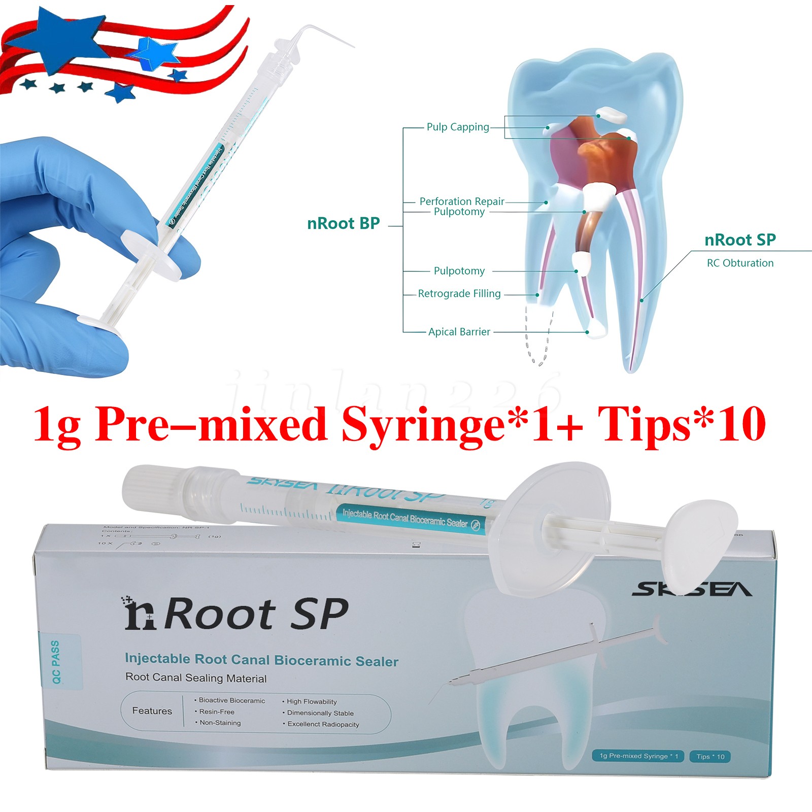 Bioceramic for Root & Pulp Treatment 1g tube II Free Ship