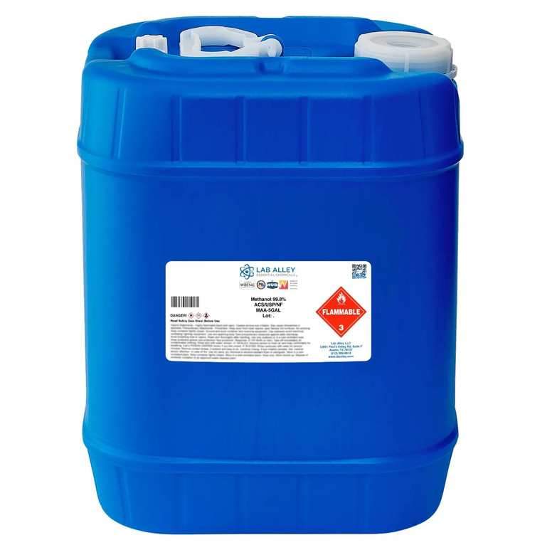 Lab Alley Methanol ≥99.8% ACS Reagent/USP/NF Grade, 5GAL