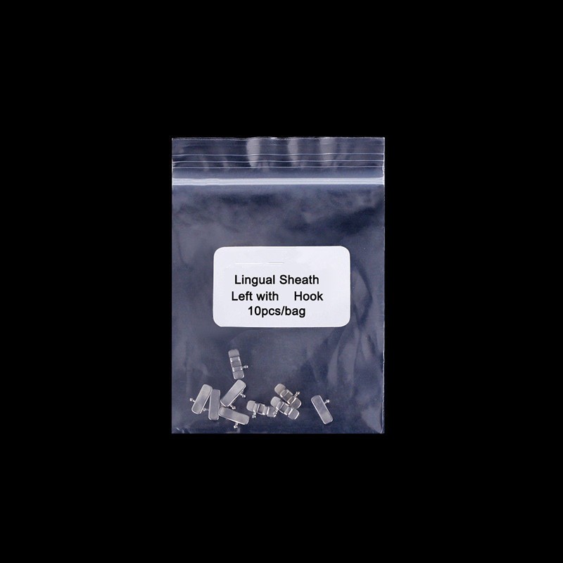 10 Pcs/Pack Dental Ortho Stainless Steel Lingual Sheath Left / Right/ No Hook